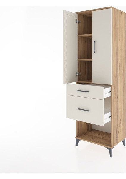 Hyperion Dolap 3 Raflı 2 Çekmeceli 2 Kapaklı 60X44X195 Çam-Aytaşı fırsatları