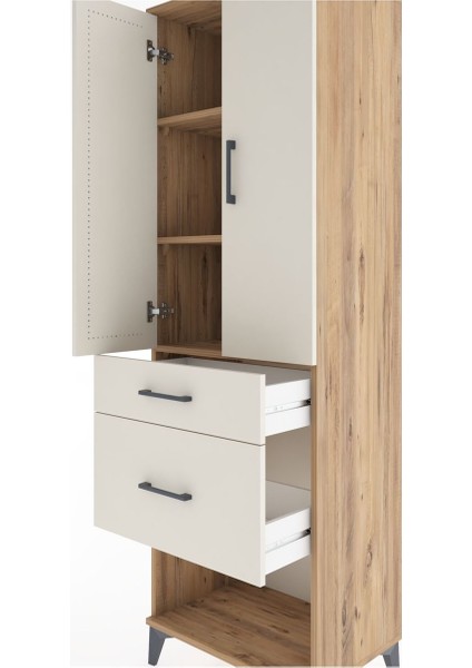 Hyperion Dolap 3 Raflı 2 Çekmeceli 2 Kapaklı 60X44X195 Çam-Aytaşı indirimleri