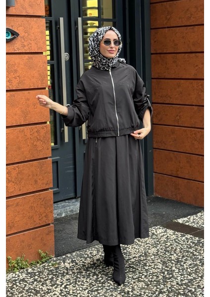 Nurcan Çetin Etekli Takım 25544 Siyah