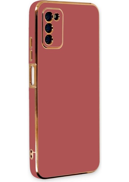 Samsung Galaxy A03S Kılıf Parlak Yapılı Esnek Volet Silikon Kapak