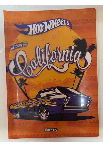 Hot Wheels Arabalı A4 40 Yaprak Kareli Dikişli Defter