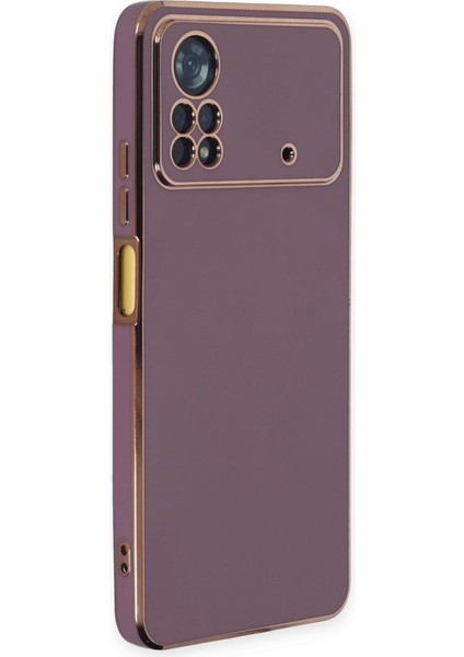 Pocox4 Pro 5g Kılıf Şık ve Parlak Silikon Kapak Ryc/volet