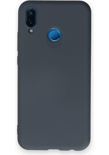 Huawei P20 Lite Kılıf Içi Kadife Kaplı Nano Silikon Kapak - Gri