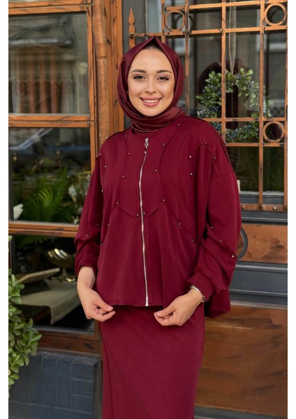 Elbise W-6952 Bordo modelleri