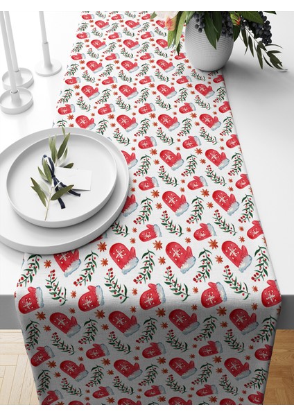 Yılbaşı Serisi 140X40 cm Dijital Baskılı Runner (Christmas Noel)