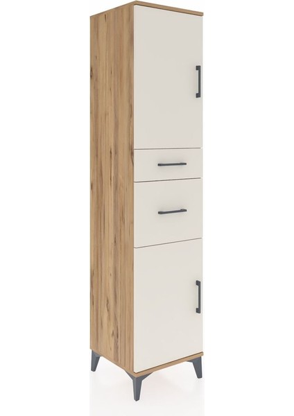 Hyperion Dolap 4 Raflı 2 Çekmeceli Tek Kapaklı 44X44X195 Çam-Aytaşı fiyatları