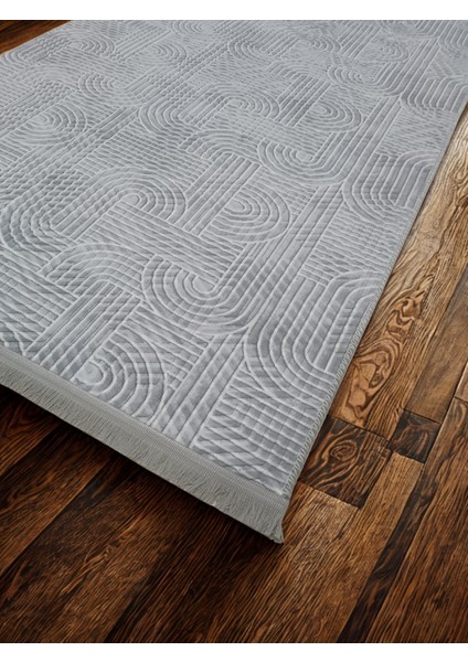 Smart Diamond Gri Saçaklı Kabartmalı Yıkanabilir Kaymaz Taban Kesme Yolluk Halı fiyatları