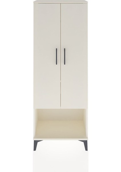 Arges Dolap 2 Raflı 2 Kapaklı Tek Askılı 60X30X163 Aytaşı-Aytaşı