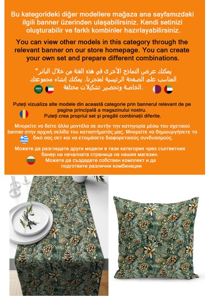 Yılbaşı Serisi 140X40 cm Dijital Baskılı Runner (Christmas Noel) fiyatları