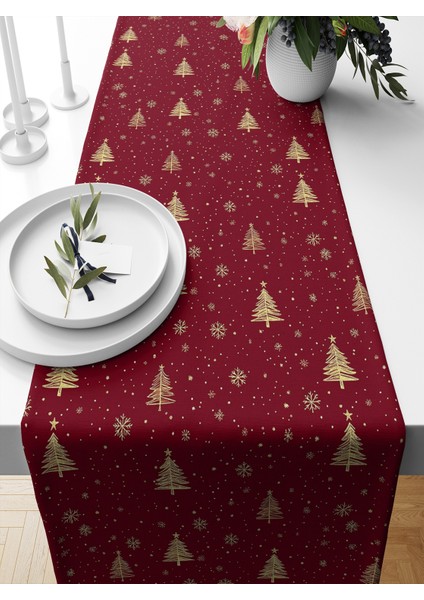 Yılbaşı Serisi 140X40 cm Dijital Baskılı Runner (Christmas Noel)