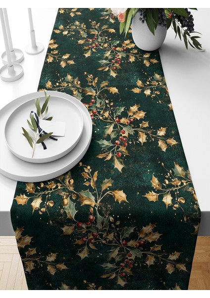 Yılbaşı Serisi 140X40 cm Dijital Baskılı Runner (Christmas Noel)