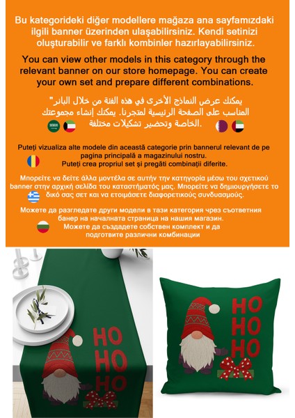 Yılbaşı Serisi 140X40 cm Dijital Baskılı Runner (Christmas Noel) fiyatları