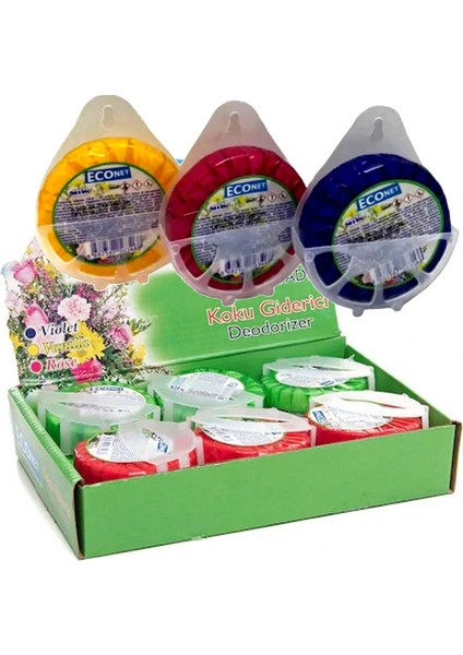 12 Adet Econet Askılı Wc Koku Giderici 50 Gram Tuvalet Banyo Koku Giderici Blok Koku Giderici indirimleri