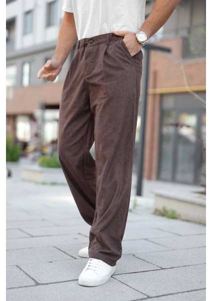 Erkek Kadife Baggy Pantolon