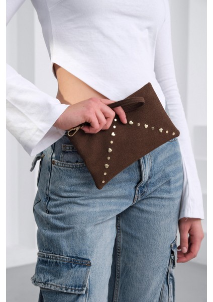 Geez Troklu Clutch Çanta Kahve fiyatları