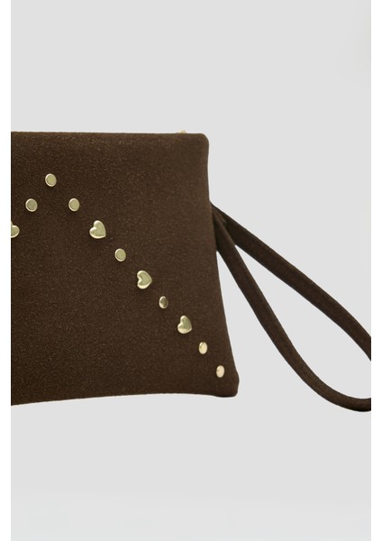 Geez Troklu Clutch Çanta Kahve modelleri