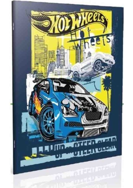 Hot Wheels Arabalı A4 40 Yaprak Kareli Dikişli Defter