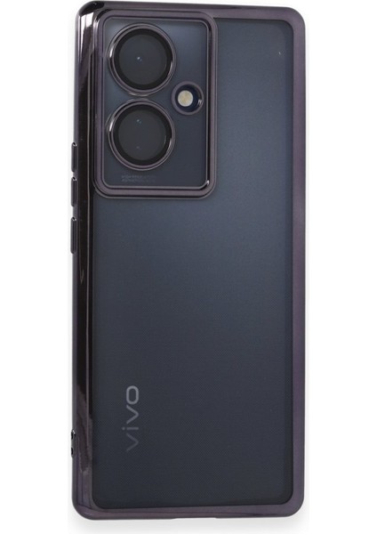 Vivo V29 Lite Kılıf Kamera Lens Korumalı Razer Lens Silikon Kapak - Mor