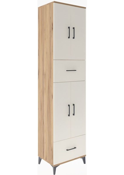 Hyperion Dolap 4 Raflı 2 Çekmeceli 4 Kapaklı 60X44X243 Çam-Aytaşı fiyatları