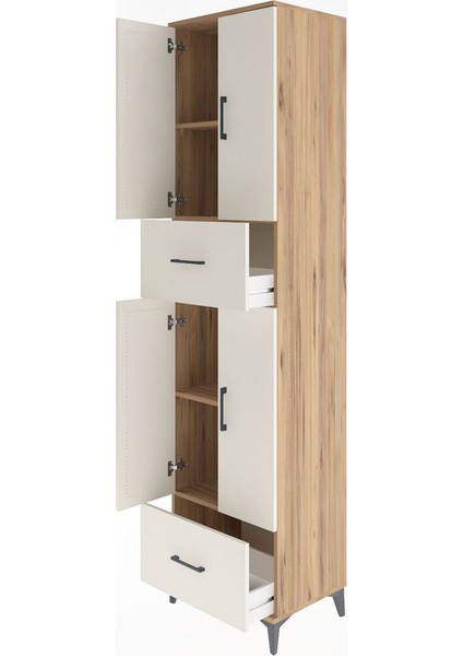 Hyperion Dolap 4 Raflı 2 Çekmeceli 4 Kapaklı 60X44X243 Çam-Aytaşı fırsatları