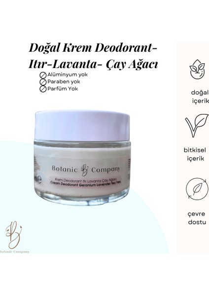 Doğal Krem Deodorant-Alüminyumsuz ve Parfümsüz Formül