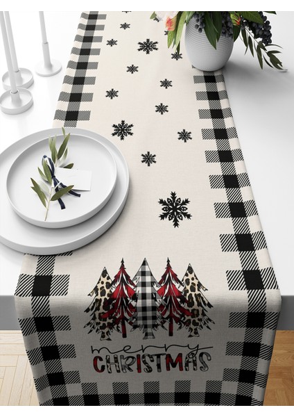 Yılbaşı Serisi 140X40 cm Dijital Baskılı Runner (Christmas Noel)