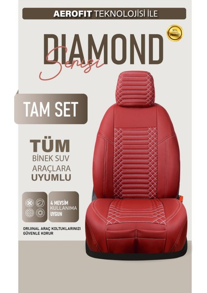 Renault Clio 2 Hb Deri Oto Koltuk Kılıfı Ön Arka Set Exclusıve Serisi Kırmızıscr modelleri