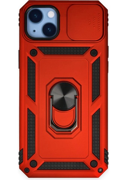 iPhone 14 Plus Kılıf Kamera Koruma Sürgülü Şık Pars Tank Sert Silikon Kapak