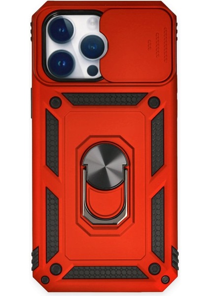 iPhone 14 Pro Kılıf Kamera Koruma Sürgülü Şık Pars Tank Sert Silikon Kapak