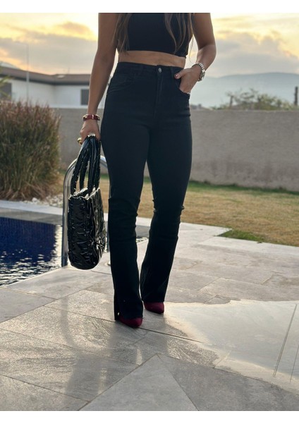 Siyah Ispanyol Paça Pantolon fiyatları