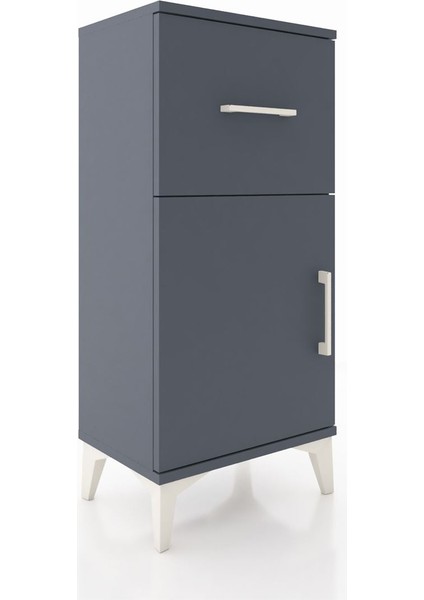 Arges Komodin Tek Raflı Tek Çekmeceli Tek Kapaklı 44X30X96 Antrasit-Antrasit fiyatları