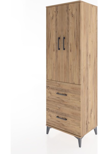 Hyperion Dolap 3 Raflı 2 Çekmeceli 2 Kapaklı 60X44X182 Çam-Çam modelleri