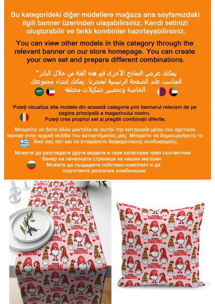 Yılbaşı Serisi 140X40 cm Dijital Baskılı Runner (Christmas Noel) fiyatları