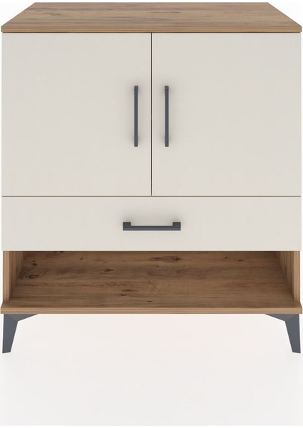 Hyperion Şifonyer 2 Raflı Tek Çekmeceli 2 Kapaklı 88X44X96 Çam-Aytaşı