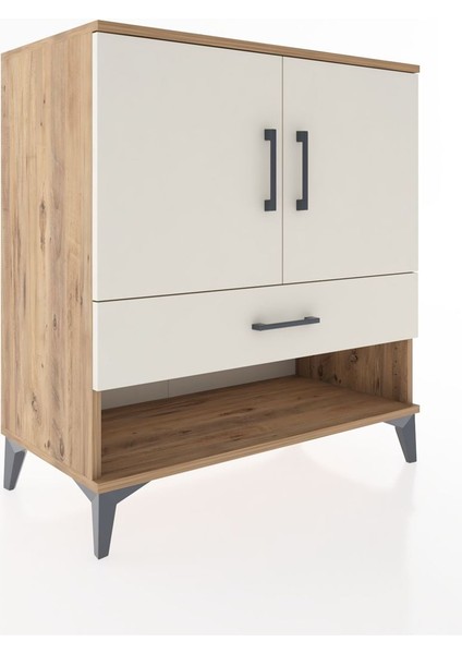 Hyperion Şifonyer 2 Raflı Tek Çekmeceli 2 Kapaklı 88X44X96 Çam-Aytaşı fiyatları