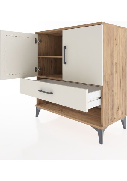 Hyperion Şifonyer 2 Raflı Tek Çekmeceli 2 Kapaklı 88X44X96 Çam-Aytaşı fırsatları