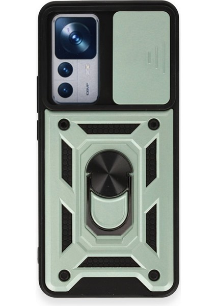 Xiaomi Mi 12T Pro Kılıf Kamera Koruma Sürgülü Şık Pars Tank Sert Silikon Kapak