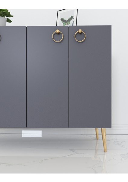 Inci Çok Amaçlı Konsol Dolap | Antrasit - Antrasit modelleri