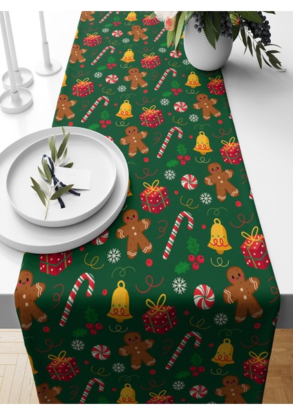 Yılbaşı Serisi 140X40 cm Dijital Baskılı Runner (Christmas Noel)