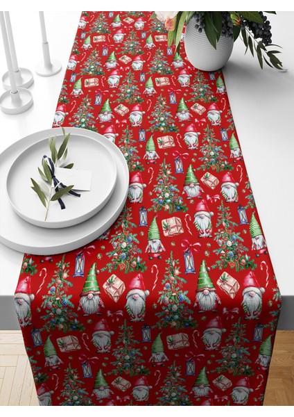 Yılbaşı Serisi 140X40 cm Dijital Baskılı Runner (Christmas Noel)