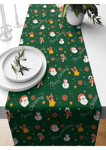 Yılbaşı Serisi 140X40 cm Dijital Baskılı Runner (Christmas Noel)