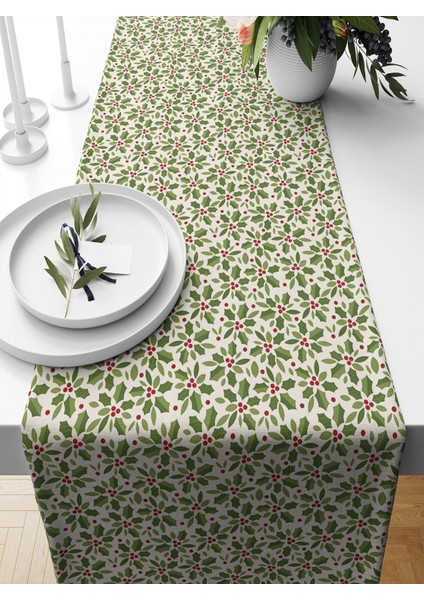 Yılbaşı Serisi 140X40 cm Dijital Baskılı Runner (Christmas Noel)