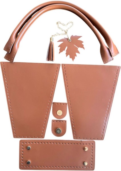 Sonbahar Çanta Örgü Kiti Yan Körük Taban Püskül Kit Çanta Kiti