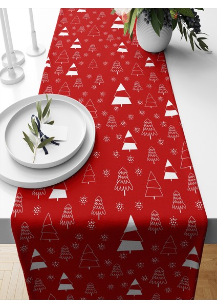 Yılbaşı Serisi 140X40 cm Dijital Baskılı Runner (Christmas Noel)
