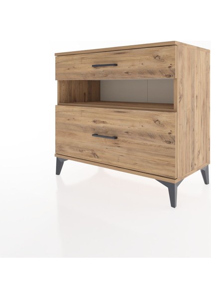 Hyperion Şifonyer Tek Raflı 2 Çekmeceli 88X44X80 Çam-Çam modelleri