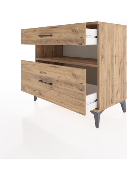 Hyperion Şifonyer Tek Raflı 2 Çekmeceli 88X44X80 Çam-Çam fırsatları