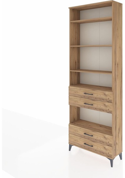 Arges Dolap 5 Raflı 4 Çekmeceli 88X30X243 Çam-Çam modelleri