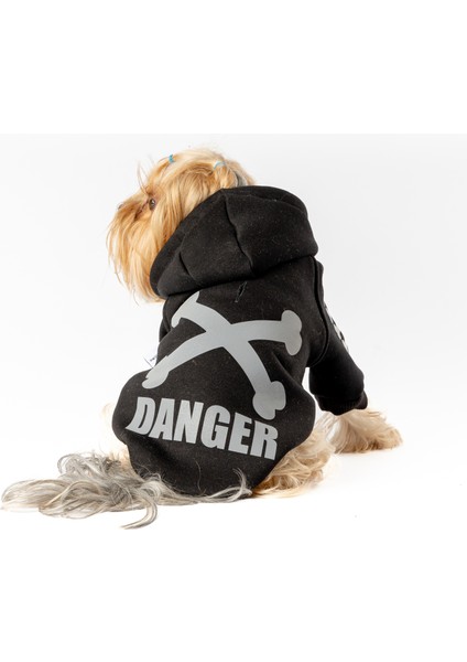 Köpek Kedi Hoodie Danger
