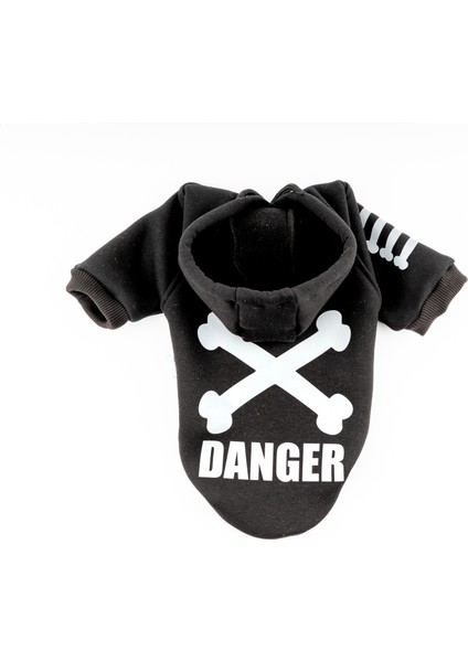 Köpek Kedi Hoodie Danger