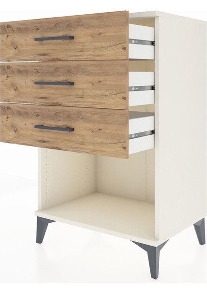 Hyperion Komodin 3 Çekmeceli 60X44X96 Aytaşı-Çam fırsatları